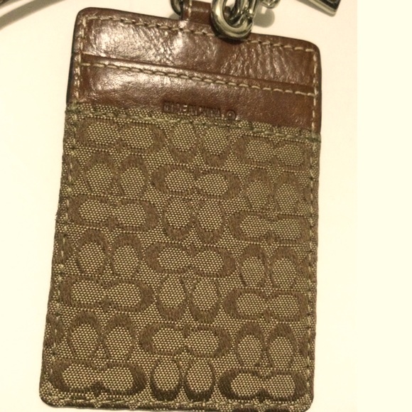 NWT New COACH Dark & Medium Brown ID Lanyard Case - Picture 2 of 6